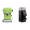 Ascaso Dream ONE, Fresh Pistachio + Rancilio STILE, black