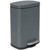 Spirella pedálový odpadkový kôš Akira, matný sivý, oceľ, soft-close, 12 l