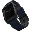 Remienok Uniq Straden vodeodolný kožený remienok pre Apple Watch 45/44/42MM modrý (UNIQ-45MM-STRABLU)