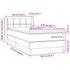 vidaXL Box Spring Posteľ s matracom Svetlosivá 90x210 cm Zamat - Sivá - 248207-263549