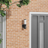 zahrada-XL Exteriérová nástenná lampa so senzorom Čierna Nerezová oceľ IP44 4005957