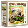 Wooden city - Puzzle Chameleón a kvety - 500 dielov