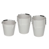 Priemyselné vedro z polyetylénu, objem 9 litrov, biele, BJ = 10 kusov