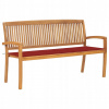 Lavica s operadlom, drevo 159 x 57 cm
