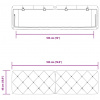 vidaXL Panel na čelo postele čierny 180 cm zamat - Čierna - 202247-135929