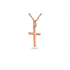 iZlato Forever Univerzálny prívesok kríž v ružovom zlate, výška 26mm, 14K IZ16222R