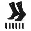 Nike 6-Pack Everyday Cushioned Training Crew Socks Mens Black/White 8-11 (L)
