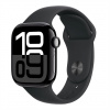Apple Watch Series 10 GPS + Cellular 46mm Jet Black Aluminium Case with Black Sport Band - S/M MWY33QC-A