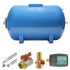 Vodárenský set 100L AQUA OLA ležatý s IBO PRESS SX - 100 - tlaková nádoba je s vakom - áno - oceľ - PS (pracovný) 10 bar ; Max. (maximálny) 15 bar - 25mm - 1
