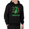 Creeper - pánska mikina s potlačou pre fanúšikov hry Minecraft - Tričkový | L | Čierna | Mikina s kapucňou - pánska