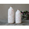 Chic Antique Keramická dekoračná váza s ružovými kvetmi Floral Cannes - Ø 11*26cm - Chic Antique