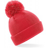 Beechfield Detská čiapka s brmbolcom B406B Bright Red one size