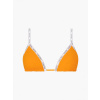 Vrchný diel plaviek KW01604 ZEG oranžové - Calvin Klein M oranžová-bílá