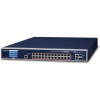 Planét GS-6320-24UP2T2XV L3 switch, 24x1Gb, 2x10Gb, 2x10Gb SFP+, 24x PoE 802.3bt 600W, 2x power-in, dotyk LCD