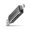 Čítačka kariet AXAGON CRE-DAC MINI card reader SD/microSD, UHS-I, SUPERSPEED USB-A + USB-C (CRE-DAC)