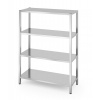 Skladovací regál so 4 plnými policami – skrutkový, HENDI, Kitchen Line, 1200x500x(H)1800mm