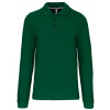 KARIBAN VINTAGE PIQUE K243 / Pánska polokošeľa s dlhým rukávom - kelly green XXL