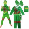 Set 02 140 viacstorifikovaný (Ninjago Green Ninja Costume Outfit)