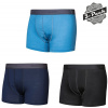 SENSOR MERINO ACTIVE 3-PACK pánské trenky černá/modrá/deep blue - S