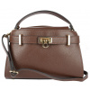 TALIANSKE Dámska malá kožená kabelka crossbody Talianska Luciana hnedá
