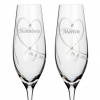 Svadobné poháre s menom a dátumom 210ml dekor 25260 Crystals (2KS) (6560)