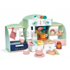 Drevená kaviareň Vtáčie hniezdo Bird's Nest Café Tender Leaf Toys s vypracovanými doplnkami a nálepkami