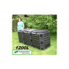 Plastový kompostér 1200l, čierny MODULE COMPOGREEN