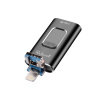 64G Adaptér 3 v 1 Type-C / 8 Pin / USB 3.0 s funkciou OTG čierna farba