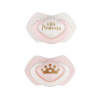 Canpol babies Silikónové cumlíky symetrický set Light touch ROYAL BABY ružové 0-6 m