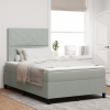 vidaXL Box Spring posteľ s matracom svetlosivá 120x200 cm zamat 3339890