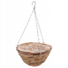 Držiak Na Kvetináč závesný košík na kvety prútený SVETLOHNEDÝ 28x28x15/50 cm