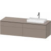 DURAVIT L-Cube závesná skrinka pod umývadlo na dosku (umývadlo vpravo), 4 zásuvky, 1620 x 550 x 482 mm, bazalt matný, LC4871R43430000