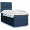 Box spring postel s matrací modrá 80x200 cm textil Modrá 3294189