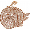 DEKORATÍVNA PODLOŽKA ZLATÁ HALLOWEENSKA TEKVICA