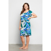 Linclalor letné šaty s tropickým vzorom - barva:LCLvarblu/modrý, velikost:42