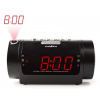 NEDIS digitální budík s rádiem/ LED displej/ promítání času/ AM/ FM/ odložené buzení/ časovač vypnutí/ 2 alarm CLAR005BK
