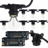 Záhradné lampy LED Garland 10 m + 10x žiarovky E27 (Záhradné lampy LED Garland 10 m + 10x žiarovky E27)