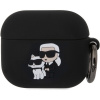 Karl Lagerfeld 3D Logo NFT Karl and Choupette puzdro AirPods 3 čierne