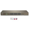 Tenda TEG1024F 24x Gigabit s SFP, 22x RJ45 2x SFP/RJ45, Fanless - bez ventilátorov, Rack , 6kV