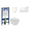 Ideal standard Cenově zvýhodněný závěsný WC set Geberit do lehkých stěn / předstěnová montáž+ WC Tesi 111.300.00.5NF5