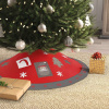 Obrus pod vianočný strom - 97 cm - polyester - sivý / červený Nonbrand