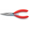 KNIPEX 25 01 140 Polguľaté kliešte s čepieľkami pre rádiotechniku, plastové návleky, fosfátované
