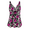 Selite Pink tankini tielko - plavky S136-5 L viacfarebná