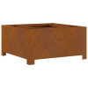 zahrada-XL Ohnisko Štvorcové 60x60x30 cm Vetraný Oceľ 858963