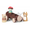 Drevený lesný taxík Timber Taxi Tender Leaf Toys z rozprávky Merrywood Tales s 3 figúrkami od 18 mes