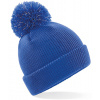 Beechfield Detská čiapka s brmbolcom B406B Bright Royal one size