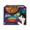 Felix Sensations Jellies výběr hovädzie s paradajkami, kura s mrkvou, kačica, jahňacie v lahodnom želé 24 x 85 g