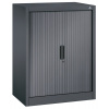 Kancelárska skriňa Omnispace - Sideboard, zalamovacie dvere, 800 x 420 x 1030 mm, čiernosivá