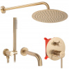 Podomietková kúpeľňová sada REA LUNGO Brush Gold + BOX