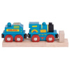 Bigjigs Rail Modrá mašinka s tendrom + 2 koľaje Bigjigs Rail